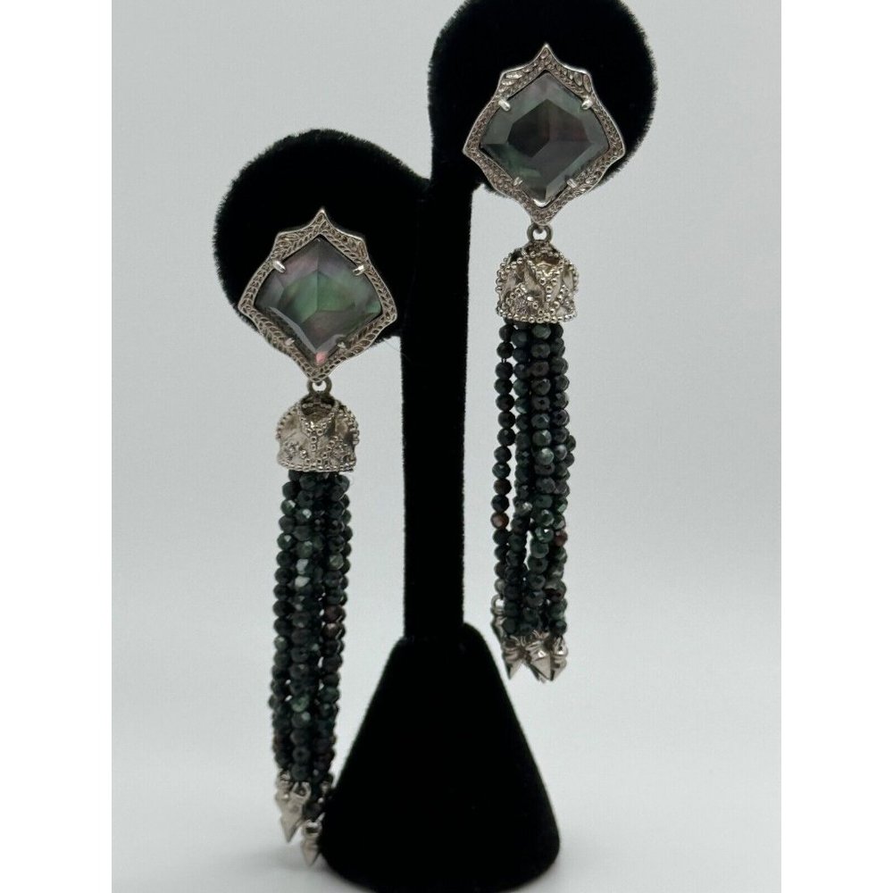 Kendra Scott Misha‎ Black Mother of Pearl Dangle Earrings